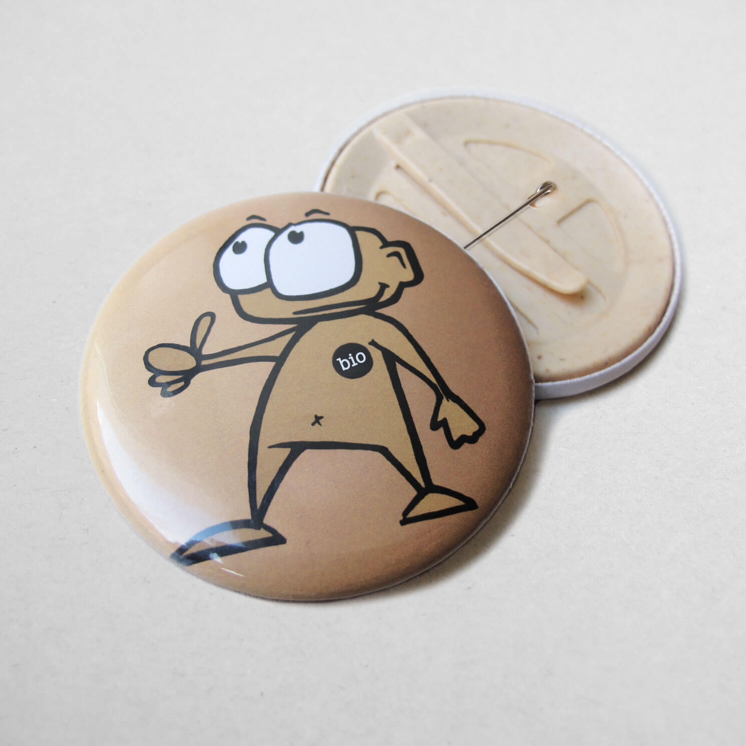 56mm Biobutton mit Nadel