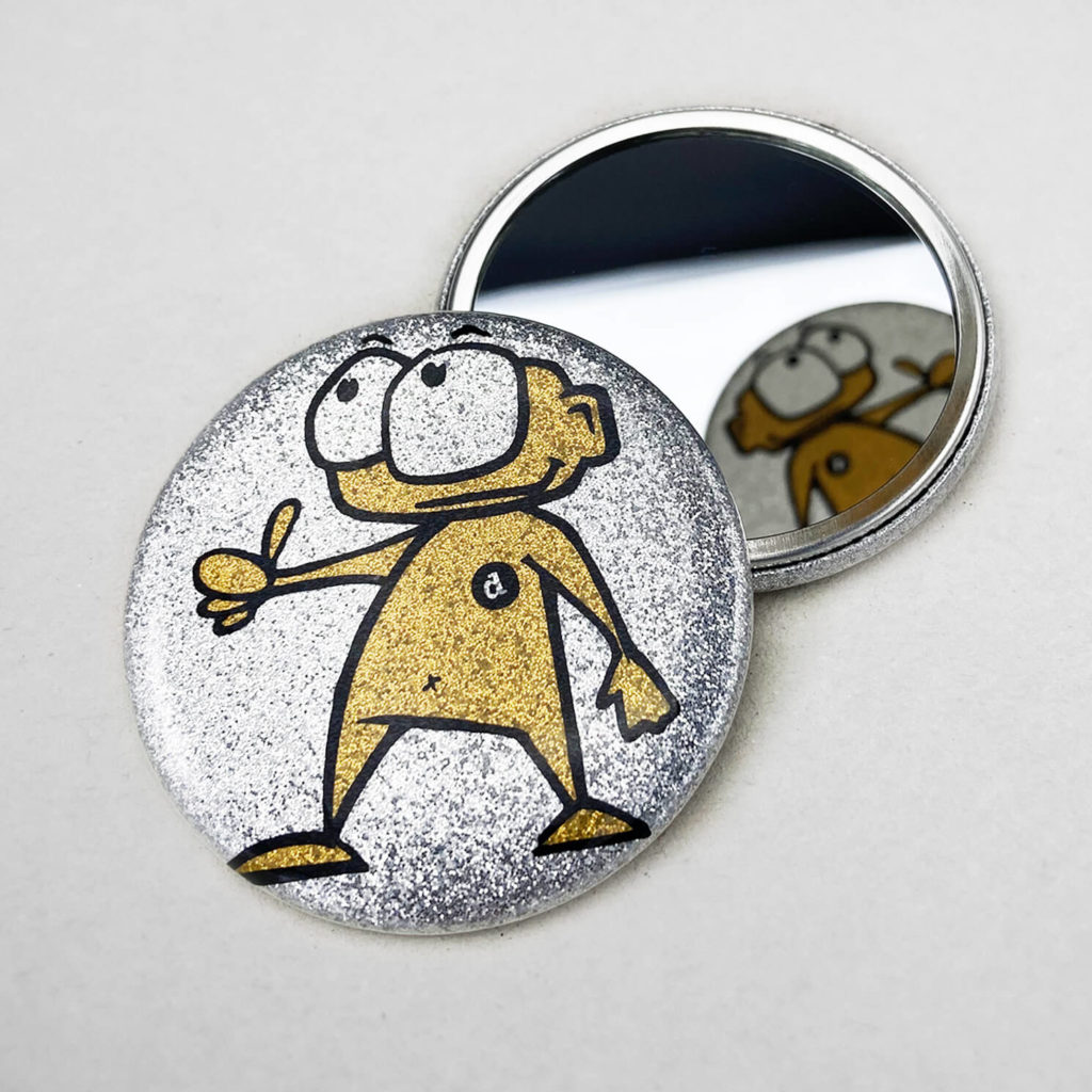56mm Buttons Glitzer Spiegel