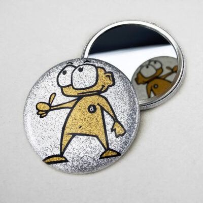 56mm Buttons Glitzer Spiegel