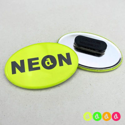 44x68mm Buttons Oval NEON Kleidungsmagnet