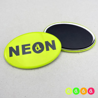 44x68mm Buttons Oval NEON Magnet