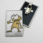44x68mm Buttons Clip Hochkant GLITZER