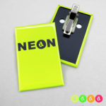 44x68mm Buttons Clip Hochkant NEON