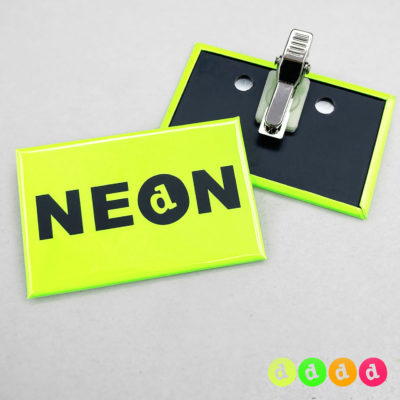 44x68mm Buttons Clip NEON