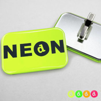 50x76mm Buttons Clip NEON