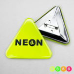 63x70mm Buttons mit Nadel (Dreieck) Neon