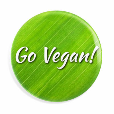 Go Vegan Button