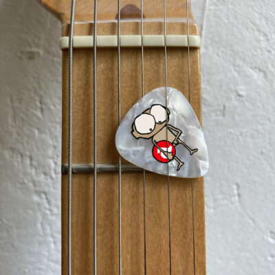 Plektren bedrucken Pearl-White 2