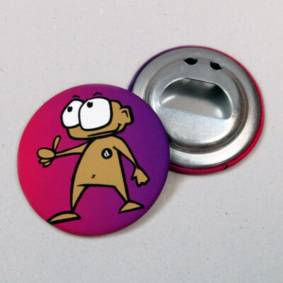 56mm Buttons mit Flaschenöffner MATT