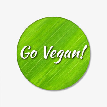 Go Vegan Button