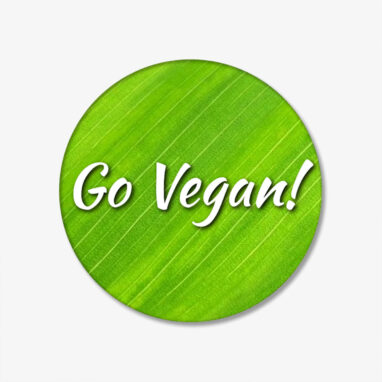 Go Vegan Button