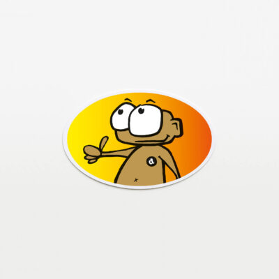 Sticker 55x36mm Oval
