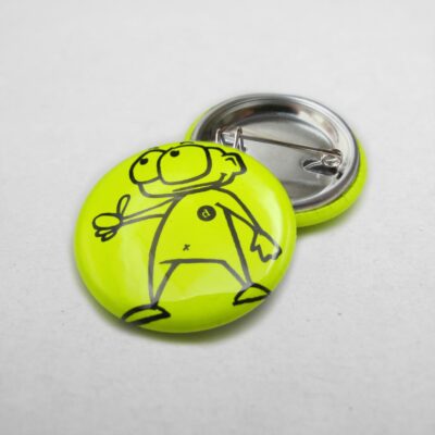 25mm Buttons Safetypin Neongelb