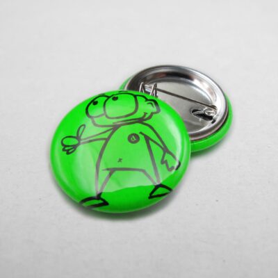 25mm Buttons Safetypin Neongreen