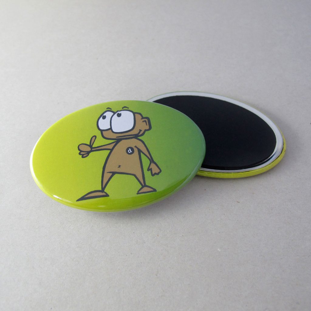 44x68mm Buttons Oval mit Magnet