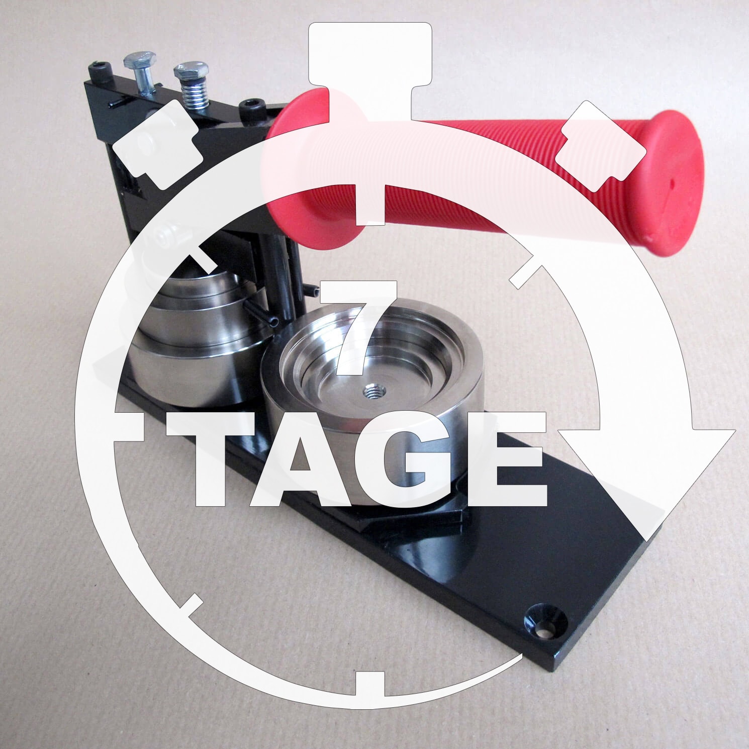 7 Tage 56mm Leih-Set Button-Maschine