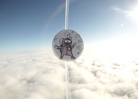 Der Button über den Wolken
